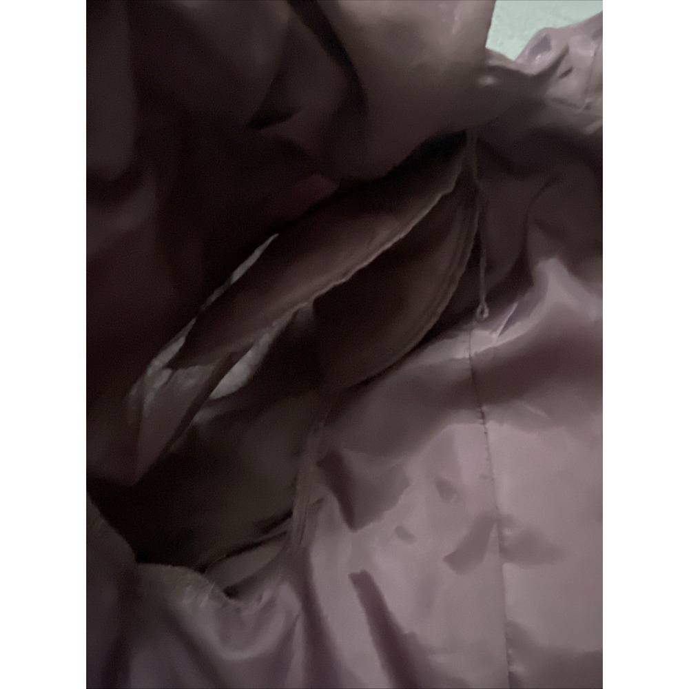 Adrianna Papell Evening Essentials Women's Jacket Sz 16 Ruffle Shiny Purple 80s - Picture 8 of 8